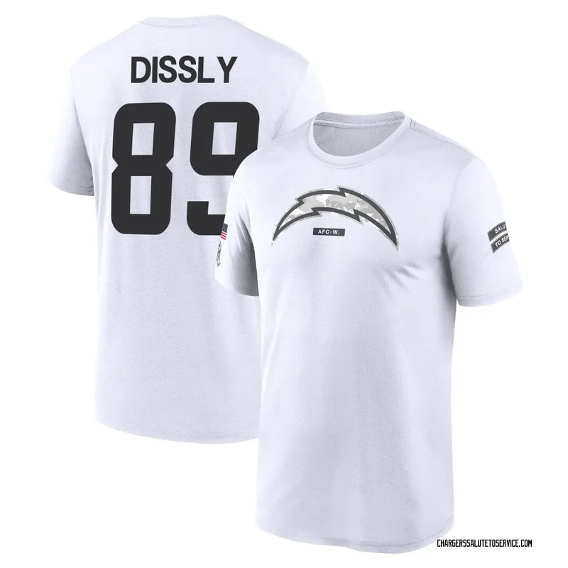 Youth Will Dissly Los Angeles Chargers Legend White 2024 Salute to Service Performance T-Shirt